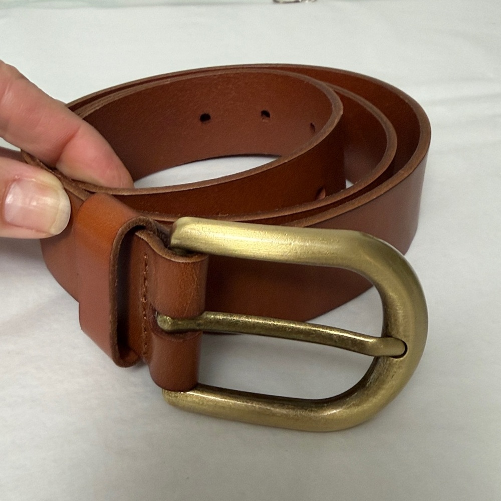 NWOT Patricia Nash Womens Leather brown Carmel belt size medium